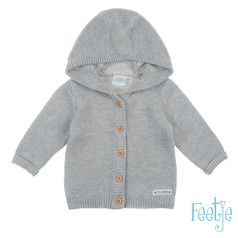 Gebreid vestje met capuchon - Milk Please - Bubbles & Bo