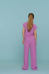 Meisjes Pants crinckle van Geisha in de kleur Lavender in maat 176.