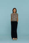 Meisjes Pants crinckle van Geisha in de kleur Black in maat 176.