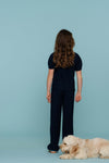 Meisjes Pants comfy van Geisha in de kleur Navy in maat 176.