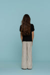 Meisjes Pants stripe van Geisha in de kleur Sand / Black in maat 176.