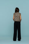 Meisjes Gilet leopard print van Geisha in de kleur Sand / Combi Leopard in maat 176.