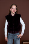 Geisha Gilet fur with rib