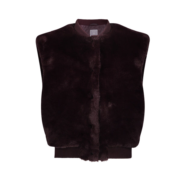Geisha Gilet fur with rib