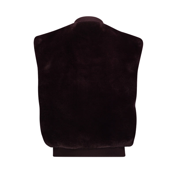 Geisha Gilet fur with rib
