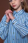 Geisha Blouse rhinestones stripe