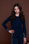 Geisha Shirt LS lace at sleeve