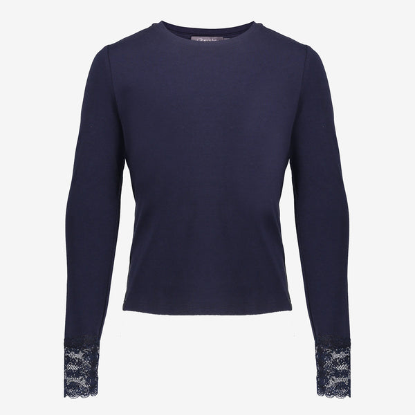 Geisha Shirt LS lace at sleeve