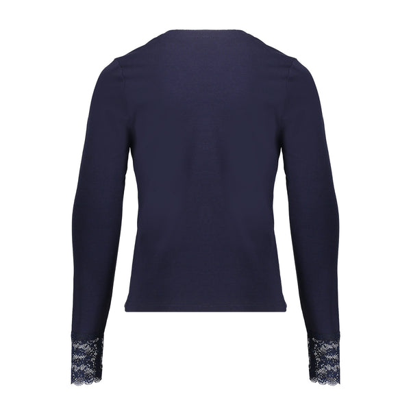 Geisha Shirt LS lace at sleeve
