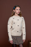 Geisha Pullover little bow embroidery