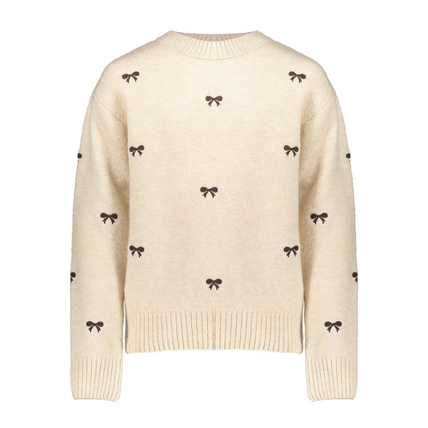 Geisha Pullover little bow embroidery