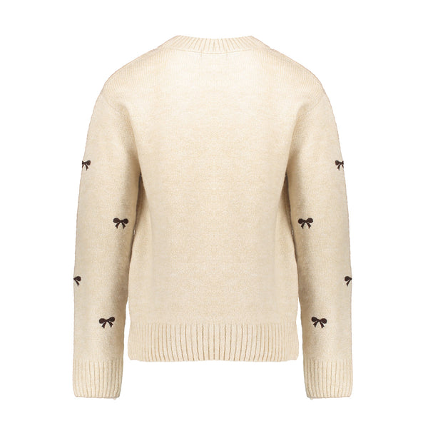 Geisha Pullover little bow embroidery