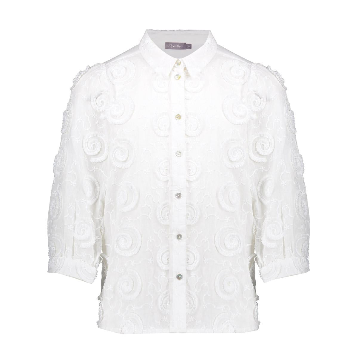 Geisha Blouse fancy circles