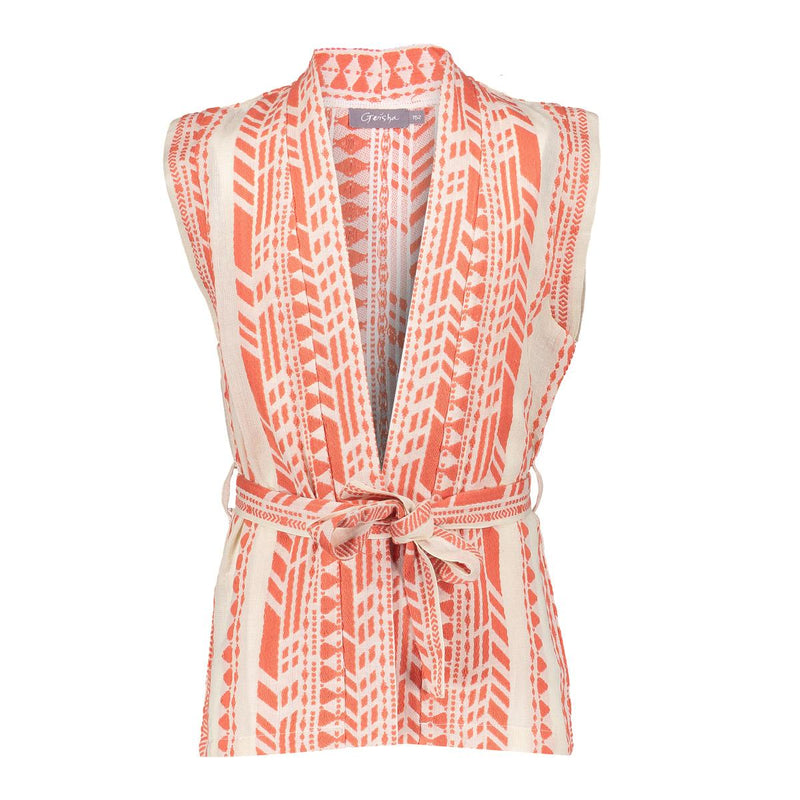 Geisha Gilet fancy woven