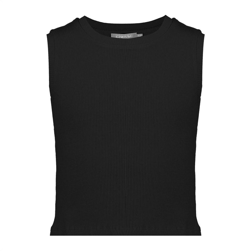 Geisha Top rib cropped sleeveless