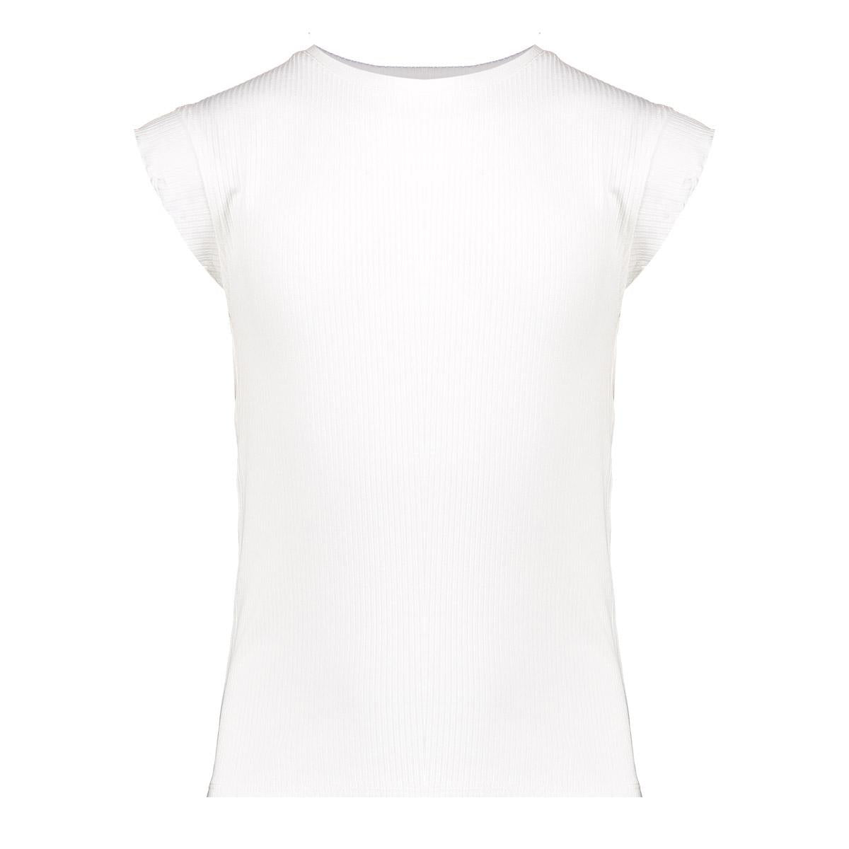 Geisha T-shirt rib ruffle sleeves