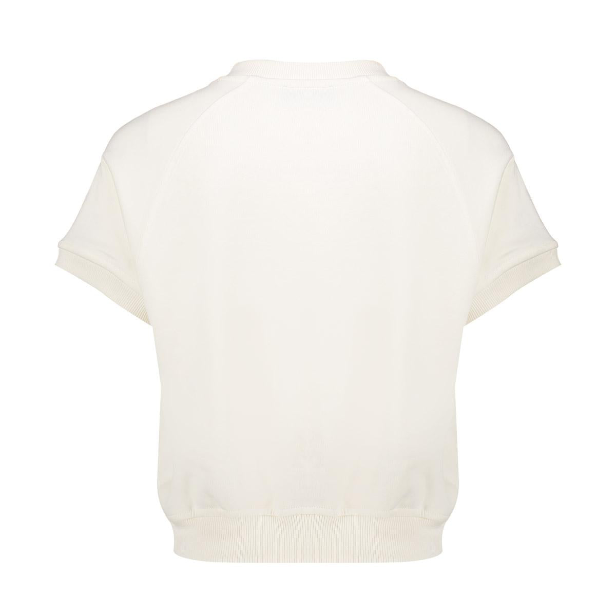 Meisjes Sweater sports club ss  van Geisha in de kleur Off-white/jeansblue in maat 176.