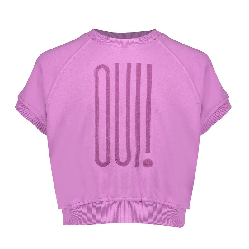 Meisjes Sweater oui! ss  van Geisha in de kleur Lilac in maat 176.