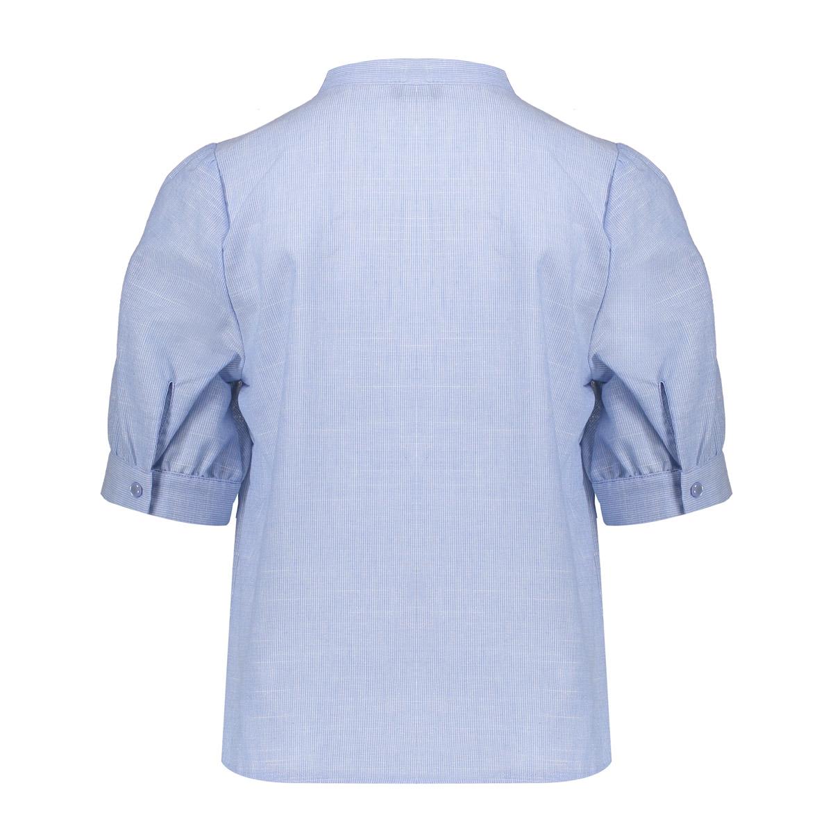 Meisjes Blouse chambray ss  van Geisha in de kleur Light blue in maat 176.