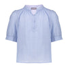 Meisjes Blouse chambray ss  van Geisha in de kleur Light blue in maat 176.