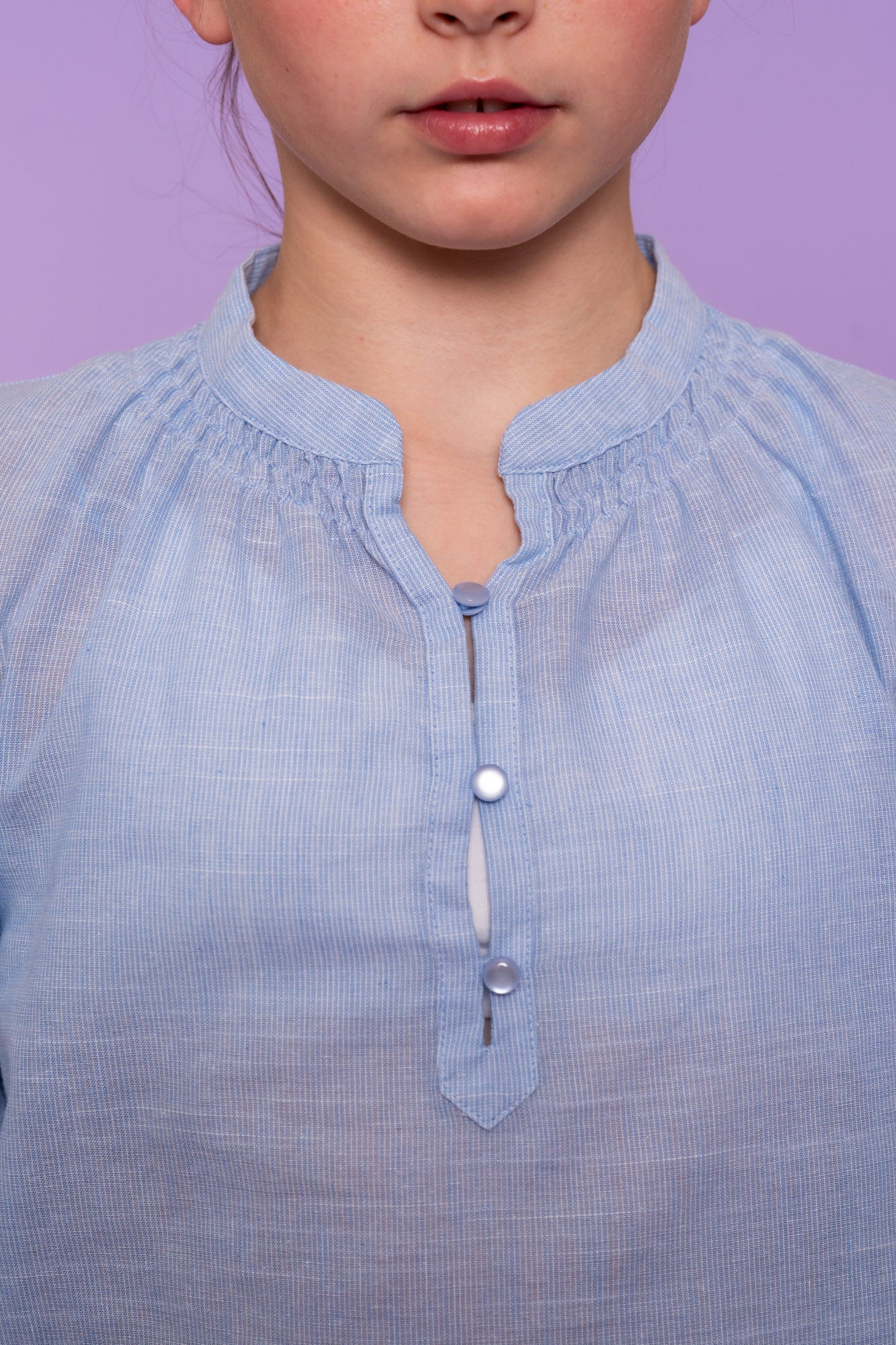 Geisha Blouse chambray ss