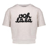 Meisjes Sweater toweling ooh la la  van Geisha in de kleur Beige melange/black in maat 176.