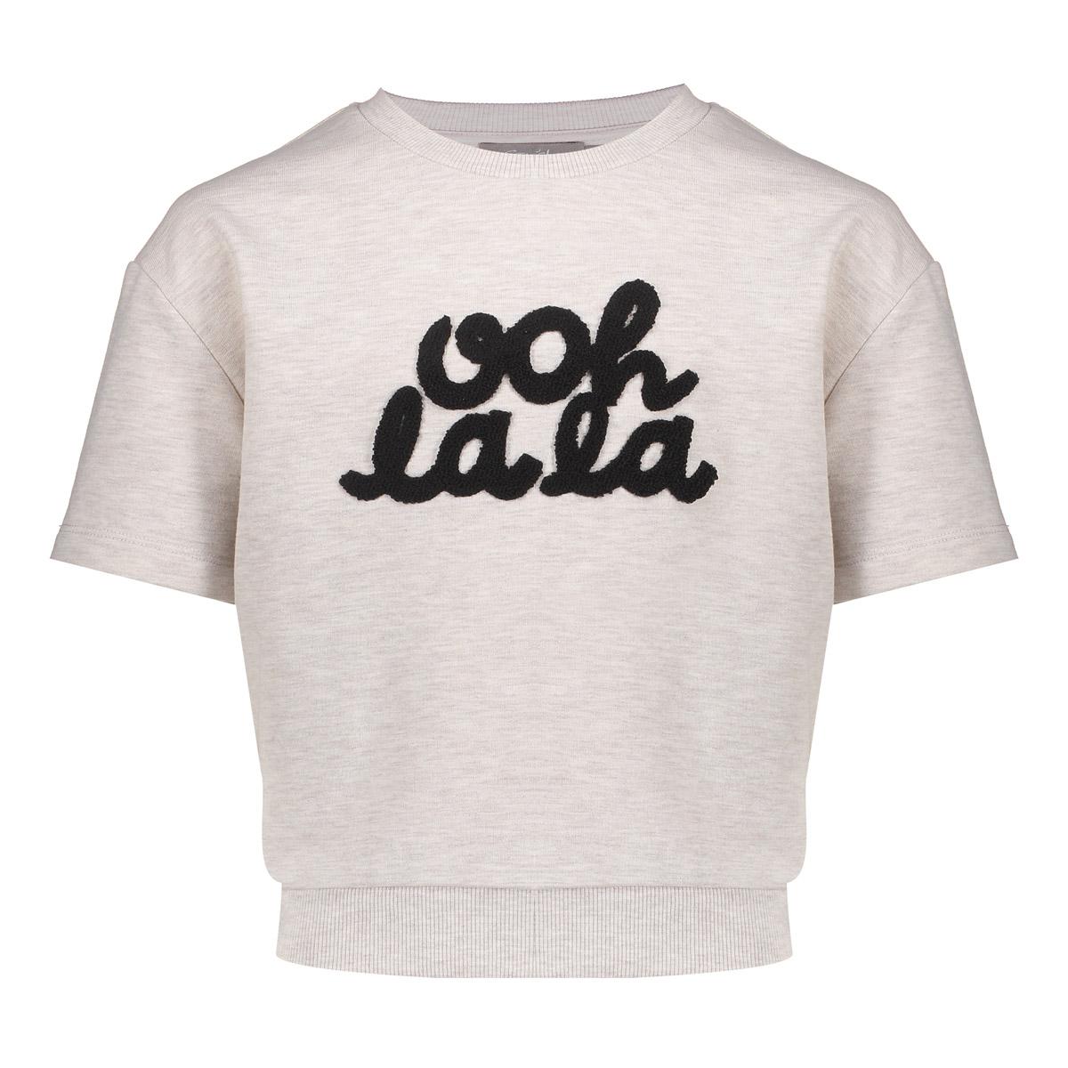 Meisjes Sweater toweling ooh la la  van Geisha in de kleur Beige melange/black in maat 176.