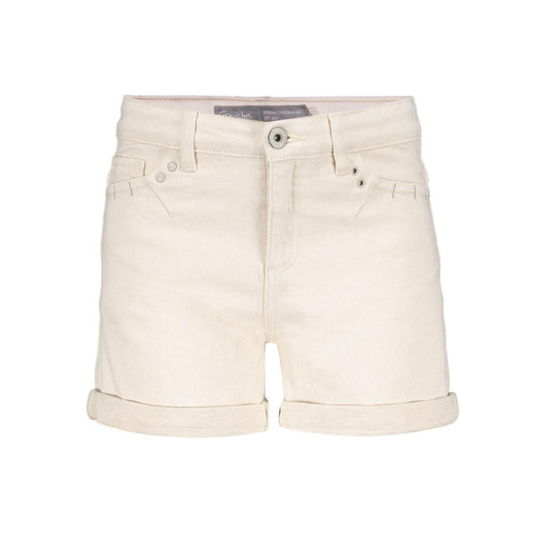 Meisjes Jeans shorts linen mix  van Geisha in de kleur Ecru raw linen mix in maat 176.