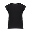 Geisha T-shirt rib ruffle sleeves