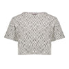 Geisha Top jacquard black/white