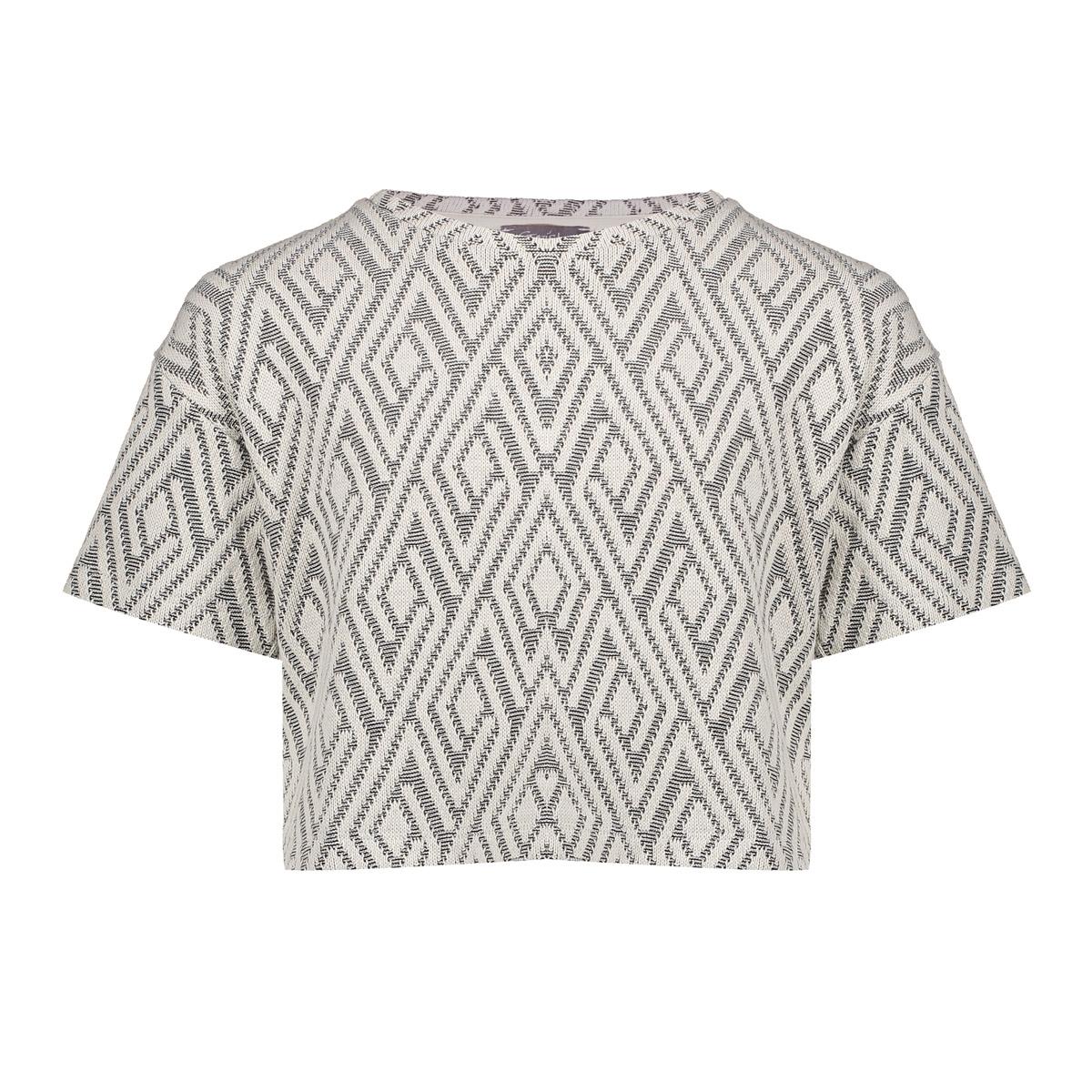 Geisha Top jacquard black/white