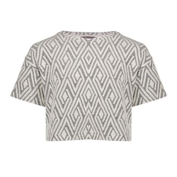 Geisha Top jacquard black/white