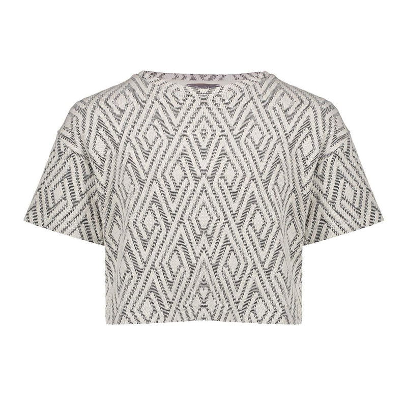 Geisha Top jacquard black/white