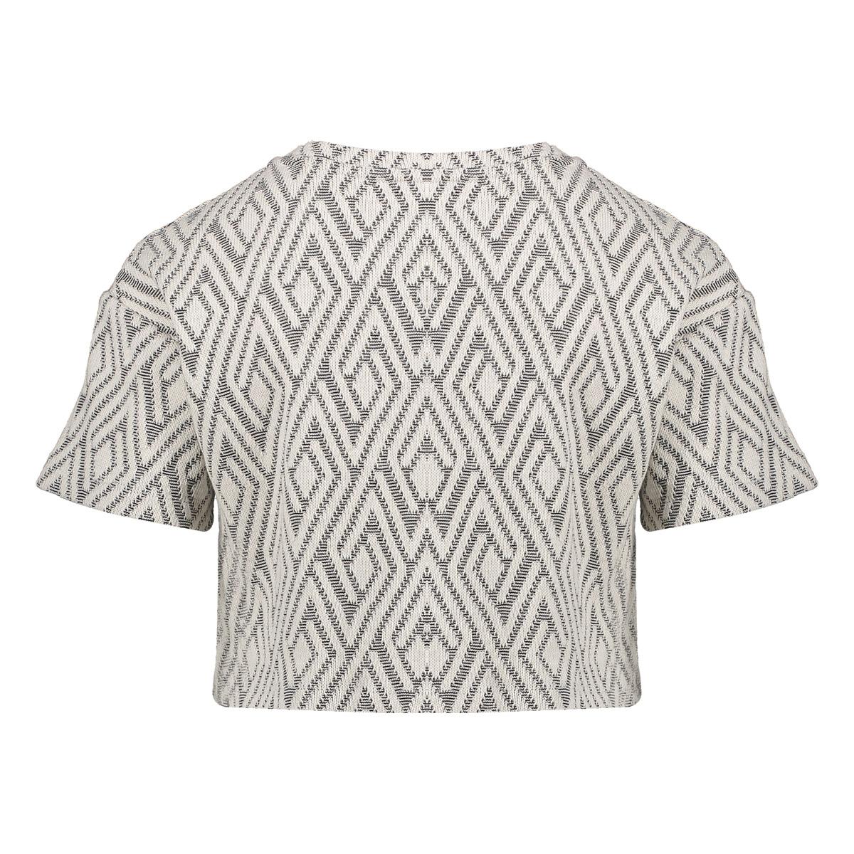 Geisha Top jacquard black/white