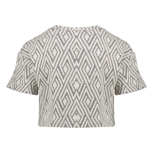 Geisha Top jacquard black/white