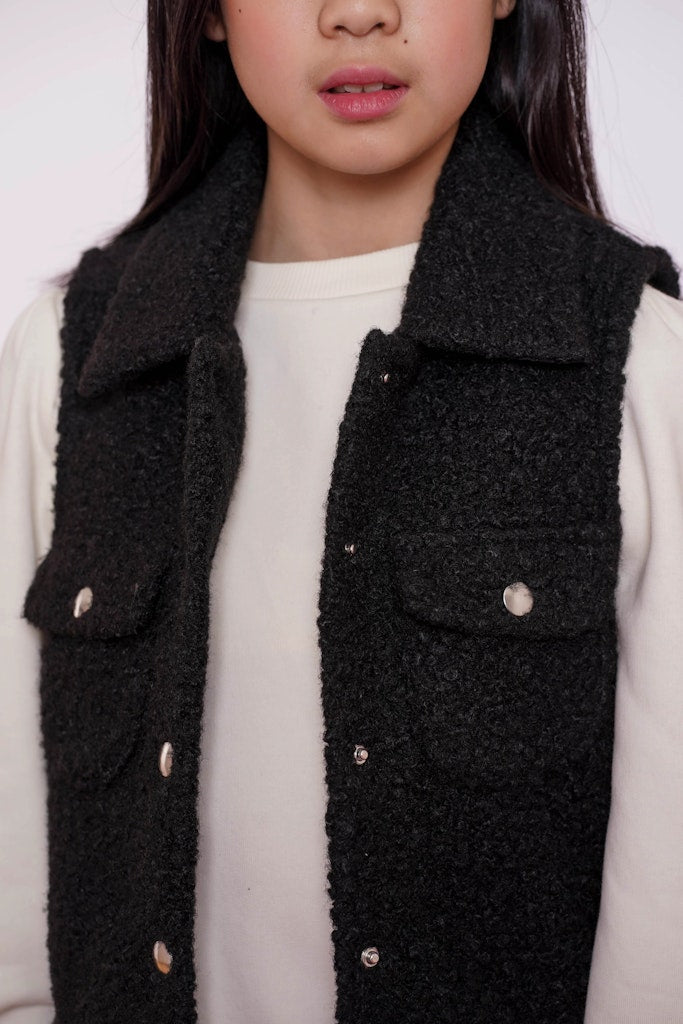 Geisha Gilet curly fake fur