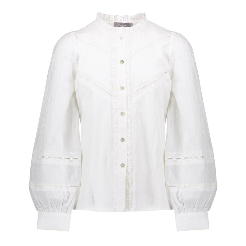 Geisha Blouse Broderie LS - Bubbles & Bo