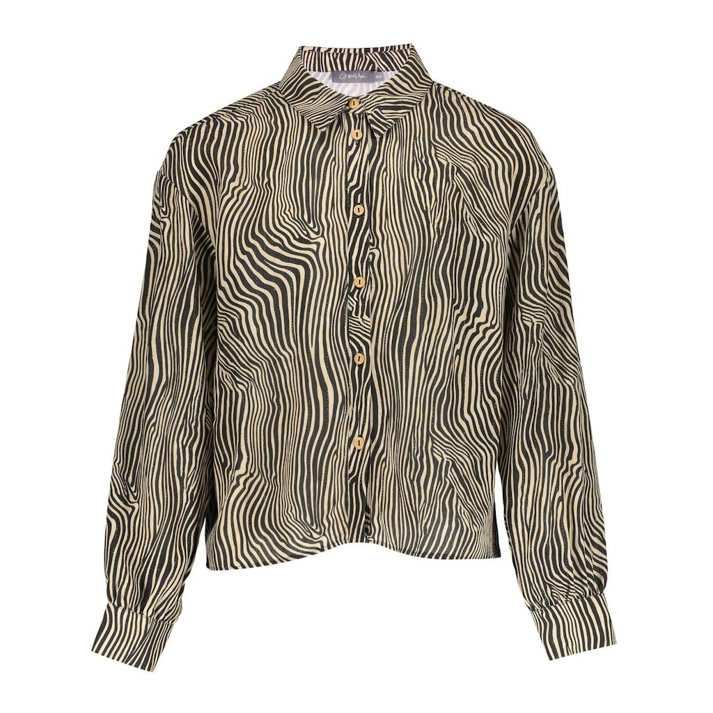 Geisha Blouse zebra lurex - Bubbles & Bo