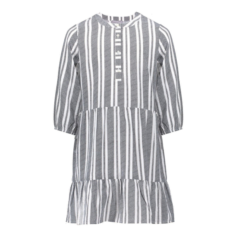 Geisha Dress striped dots & elastic at arm - Bubbles & Bo