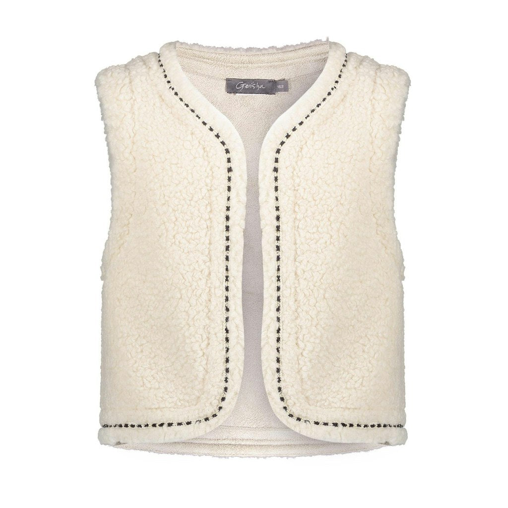 Geisha Gilet Teddy embroidery - Bubbles & Bo