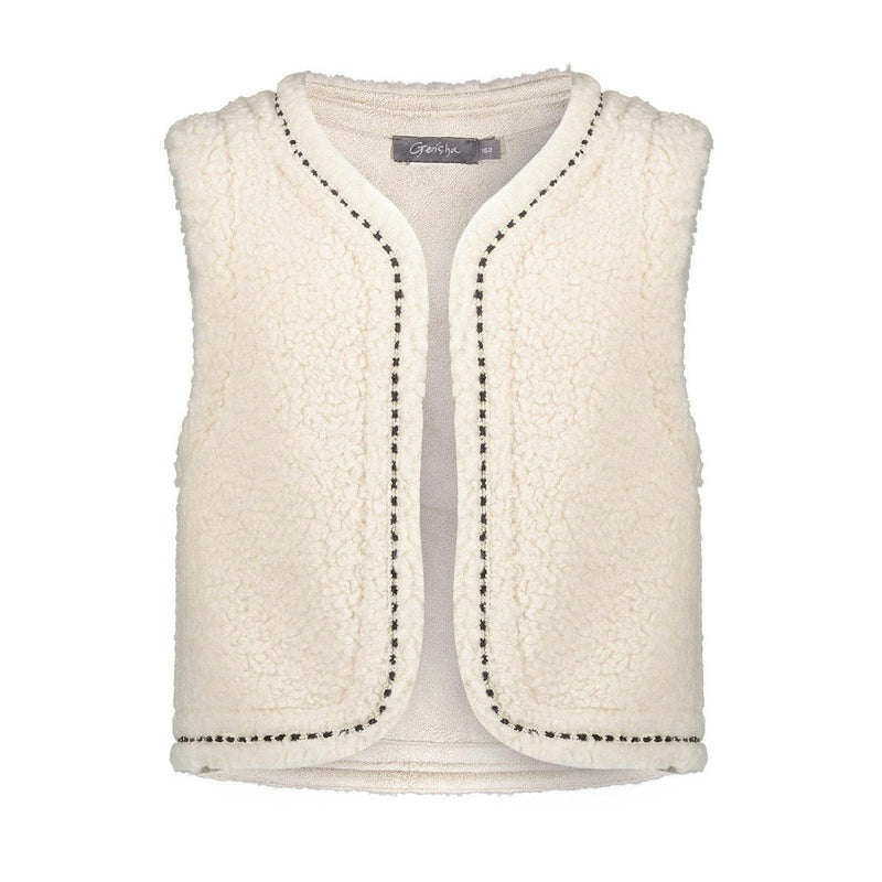 Geisha Gilet Teddy embroidery - Bubbles & Bo