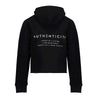 Geisha Hoody cropped back print Black - Bubbles & Bo