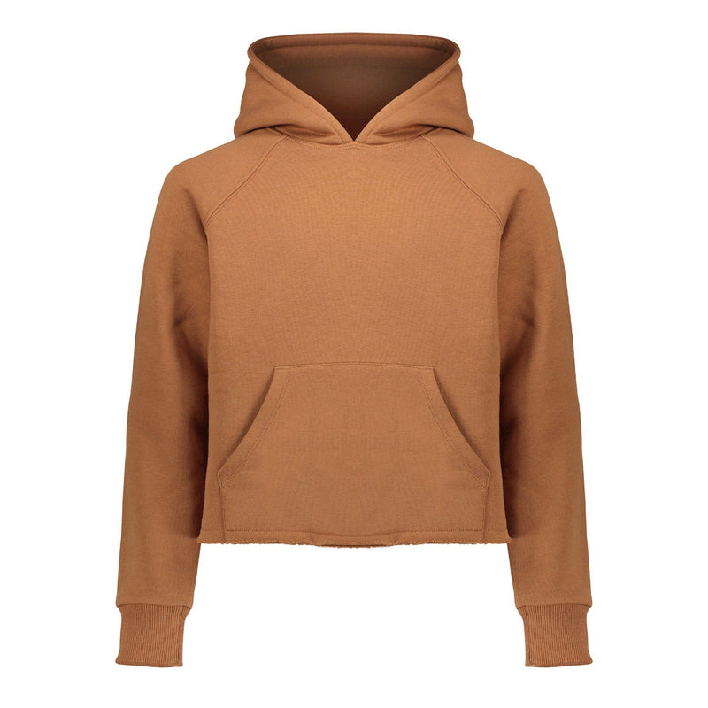 Geisha Hoody cropped back print Cognac - Bubbles & Bo