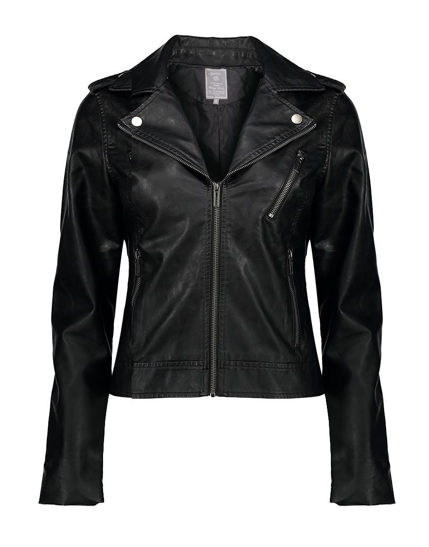 Geisha Jacket Pu With Zippers