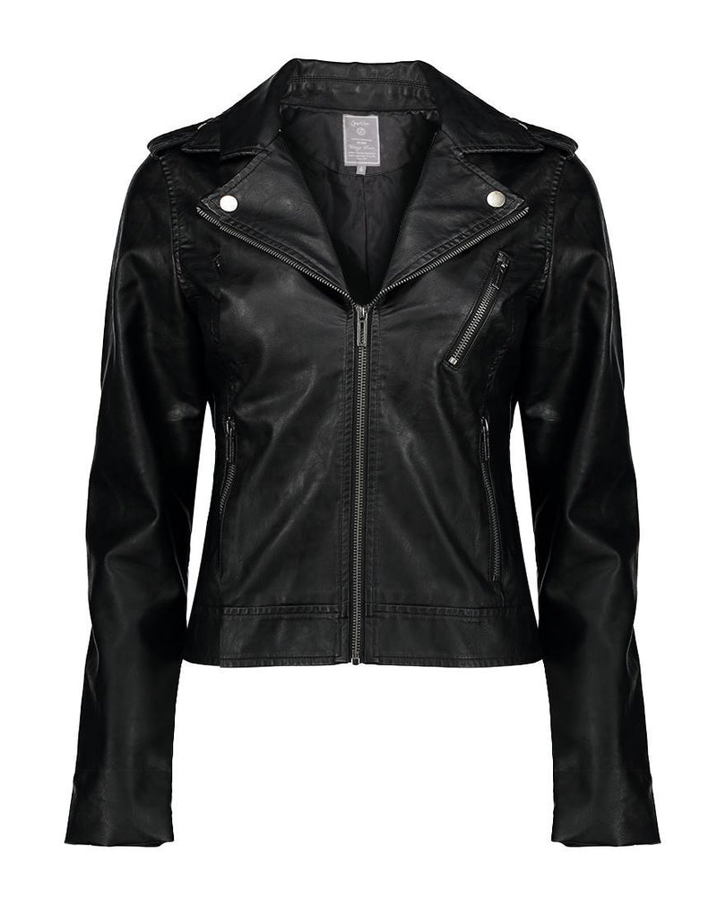 Geisha Jacket Pu With Zippers - Bubbles & Bo