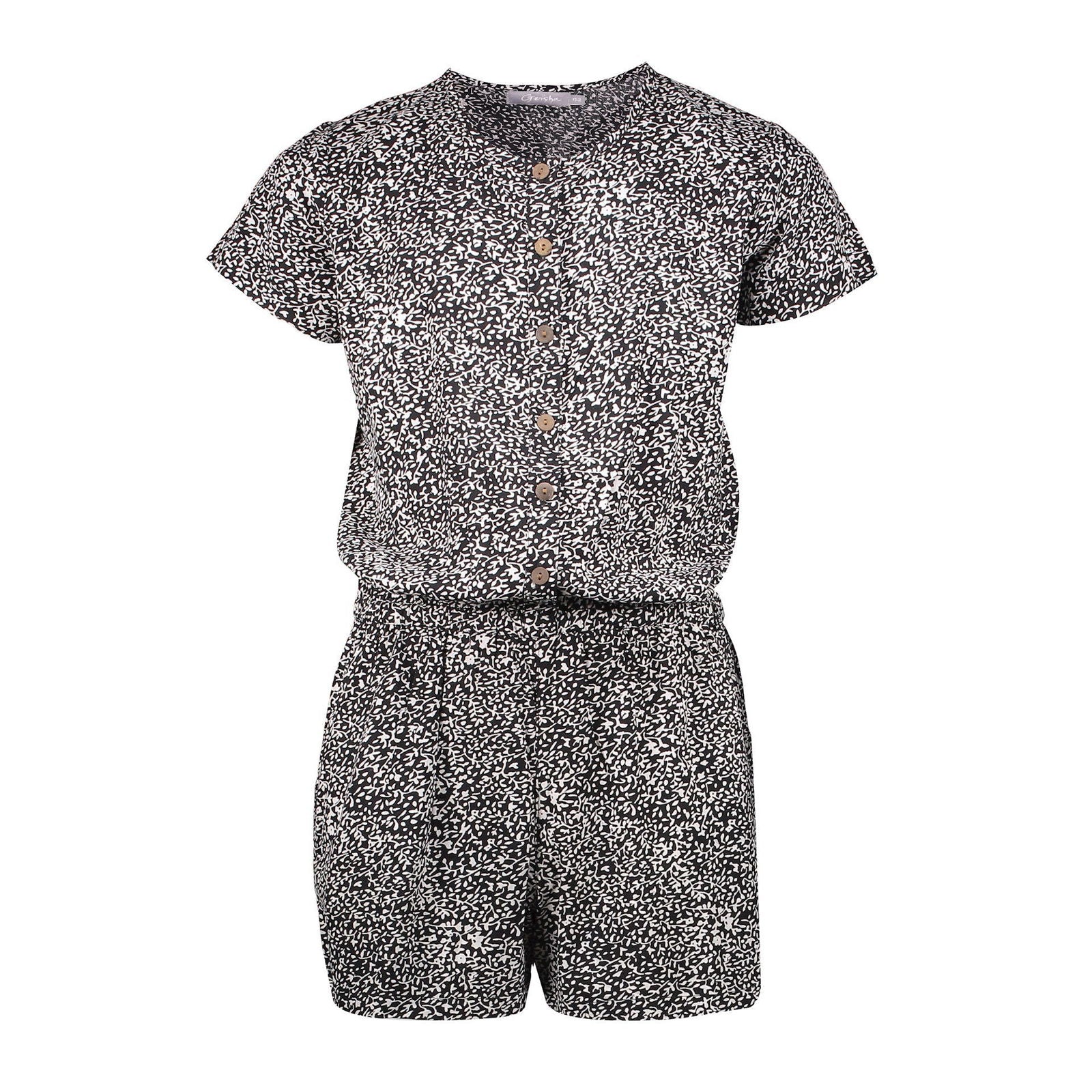 Geisha Jumpsuit minimal print s/s