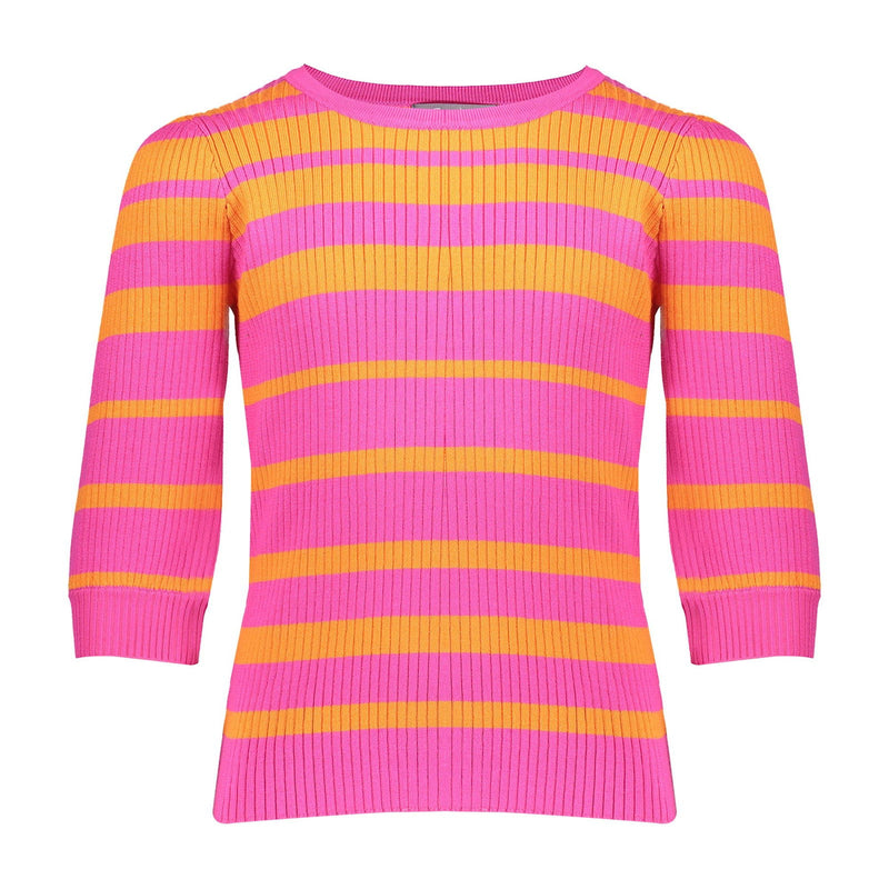 Geisha Pullover irregular stripe pink - Bubbles & Bo