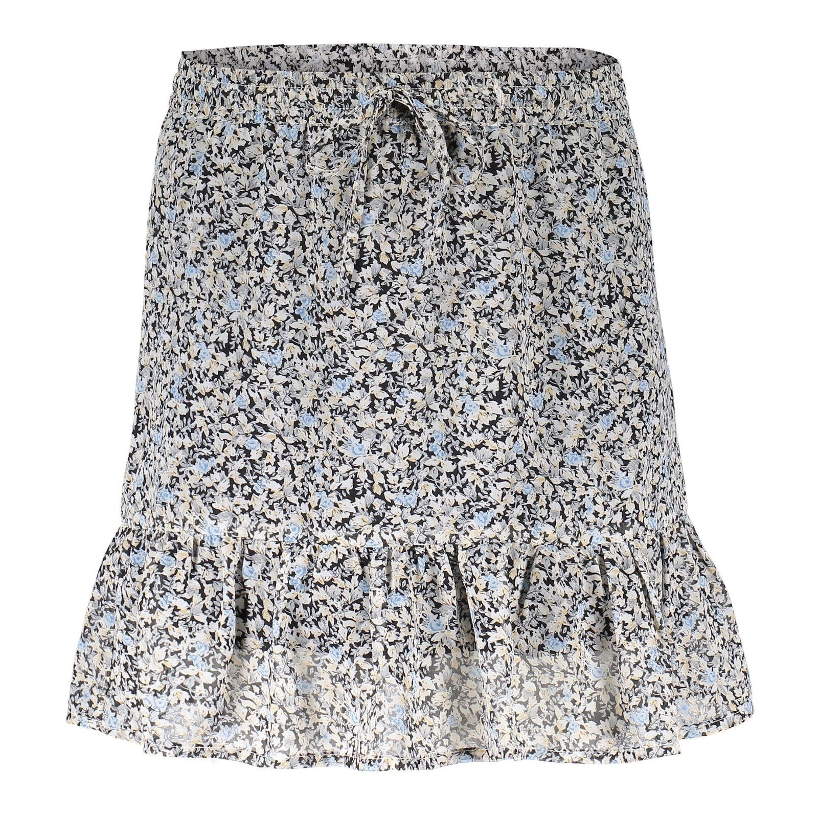Geisha Skirt AOP little flowers & ruffle