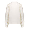 Geisha Sweater with embroided flowers - Bubbles & Bo