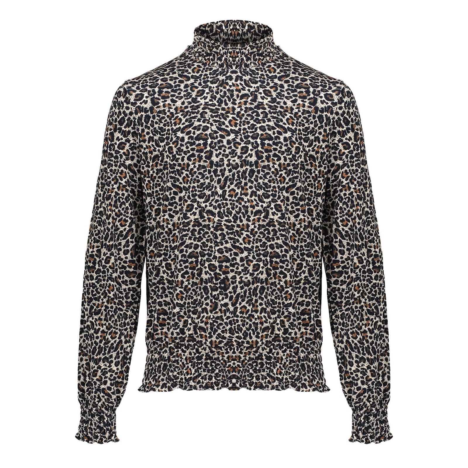 Geisha T-shirt AOP smock l/s panther small - Bubbles & Bo